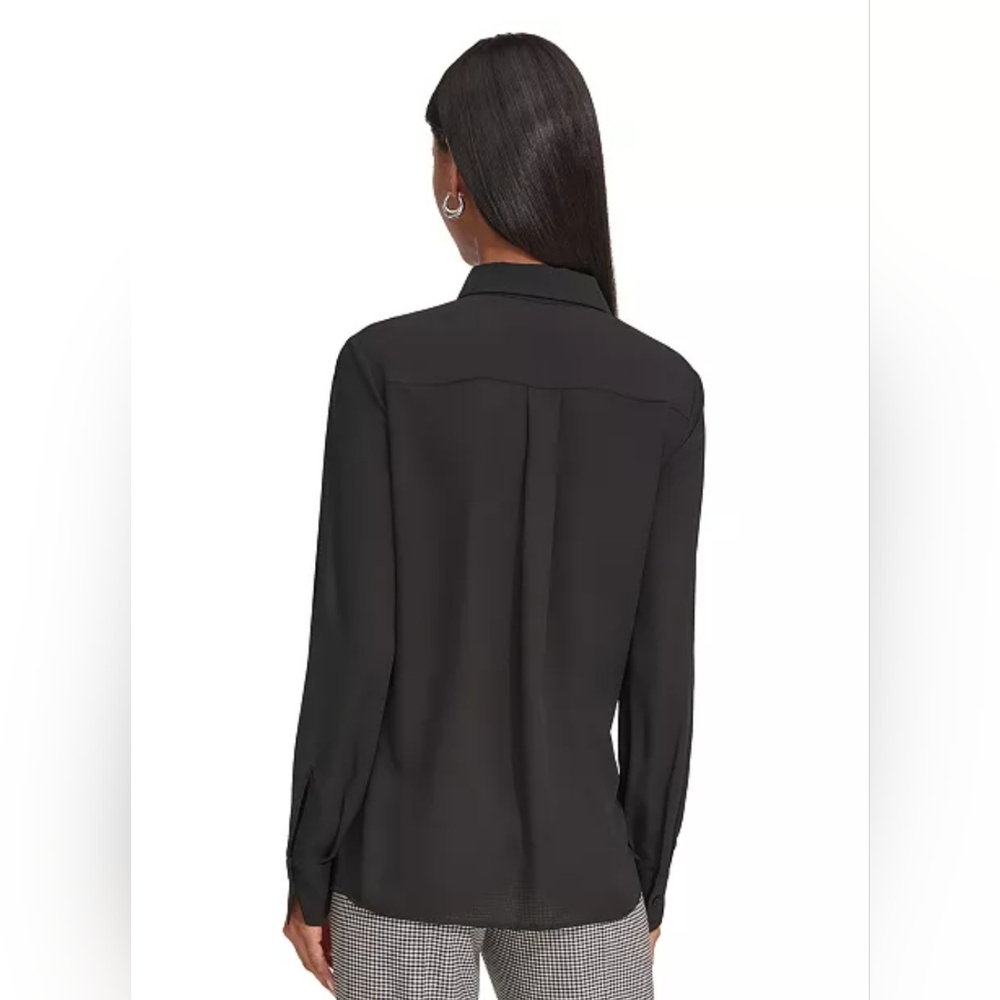 Karl Lagerfeld Ruffle Front Blouse - Picture 3 of 8